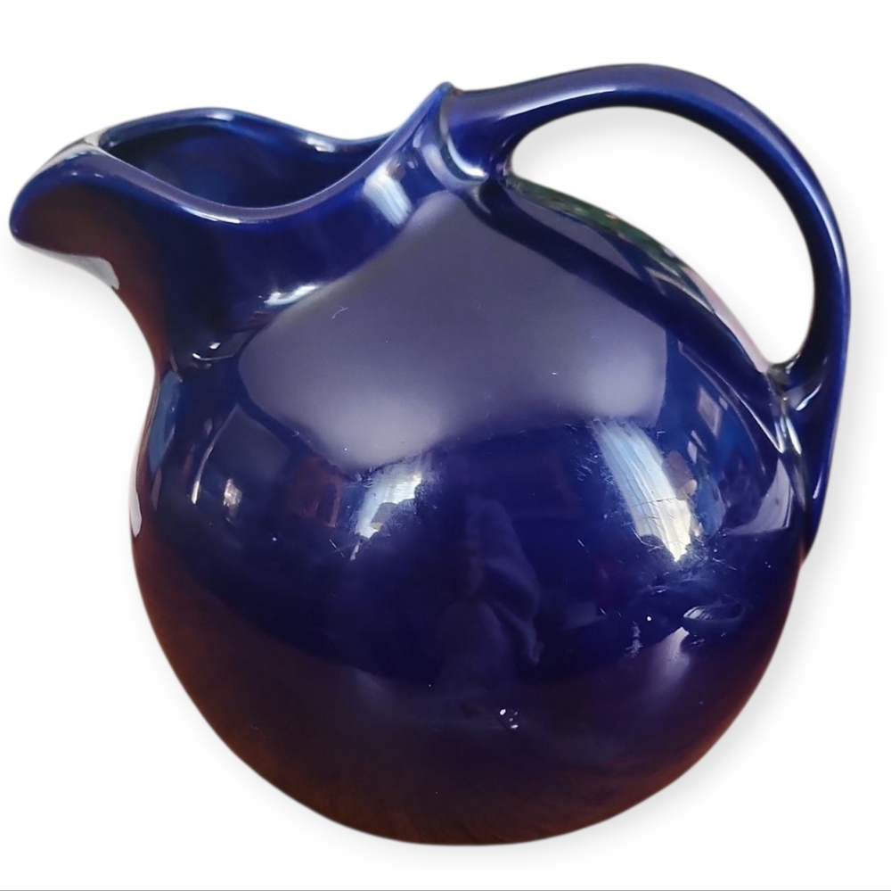 Hall Blue Tilt Ball Pitcher With Ice Lip